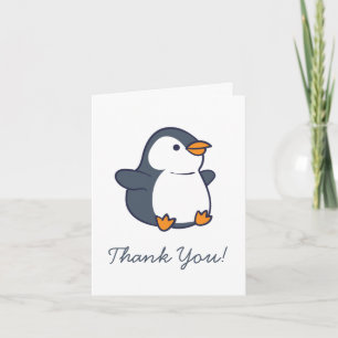 Cartes stationnaires de Merci pour enfants Penguin
