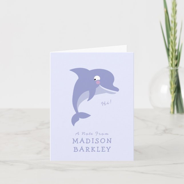 Cartes stationnaires Dolphin Kid's mignonnes (Devant)