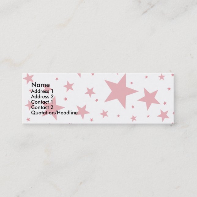 Cartes superbes de profil d'étoile (Devant)