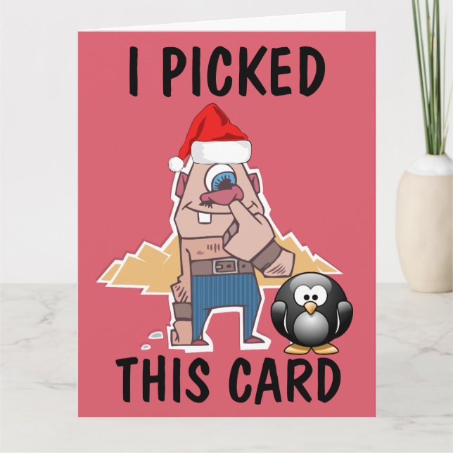 CARTES SURTAILLÉES DE NOSE PICKER FUNNY CHRISTMAS (Devant)