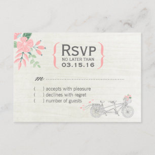 Cartes tandem mignonnes du vélo RSVP