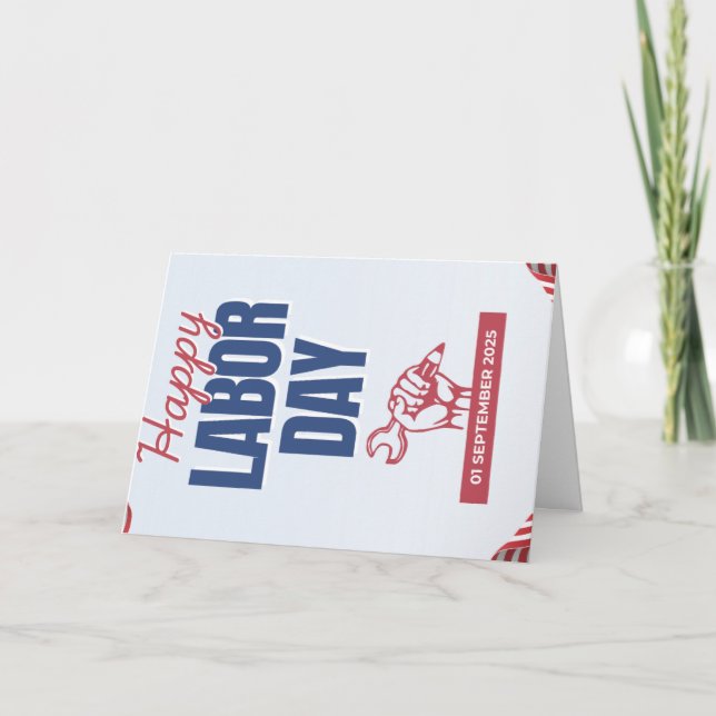 Cartes Tankyou Fête du travail (Devant)