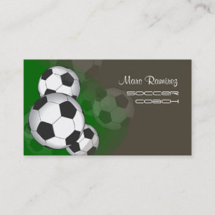 Cartes téléphoniques de l'entraîneur de football o