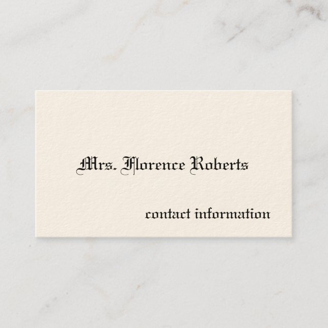 Cartes téléphoniques victoriennes simples (Devant)