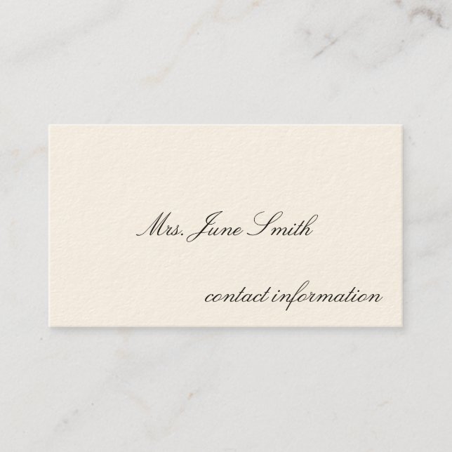 Cartes téléphoniques victoriennes simples (Devant)