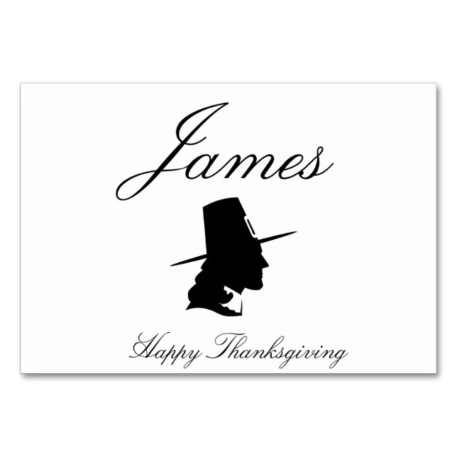 Cartes Thanksgiving Avec Pèlerin (Devant)