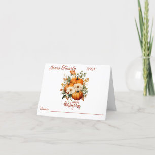 Cartes Thanksgiving Elégantes personnalisées