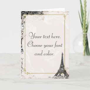 Cartes Tour Eiffel de style Vintage