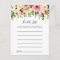 Cartes Tropical Colorful Automne Floral Bucket Lis