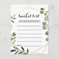 Cartes Tropical Green Feuille Bucket List