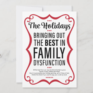 Cartes Vacances De Fêtes De Famille Amusantes Avec