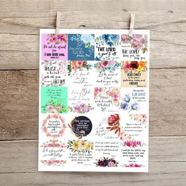 Cartes verset bibliques 2x2 20 pièces (Créateur téléchargé)
