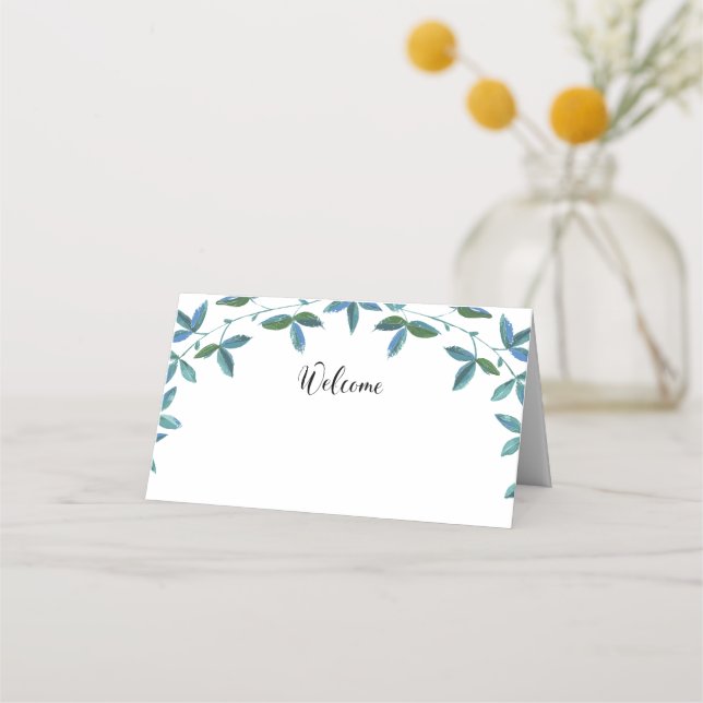 Cartes vertes pour tables Mariages (Devant)