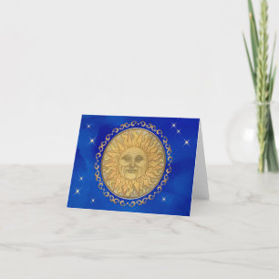 Cartes vierges célestes de note de Sun