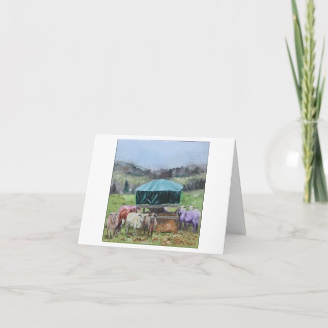 Cartes vierges de moutons arc-en-ciel (Devant)