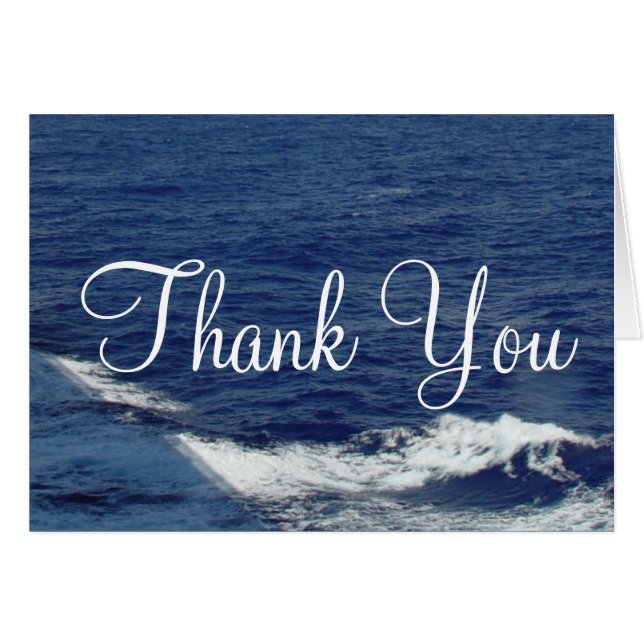 Cartes vierges du Merci Mariage Ocean Waves (Devant horizontal)