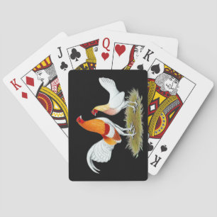 Cartes Vieux coq nain anglais de jeu :  Pyle rouge