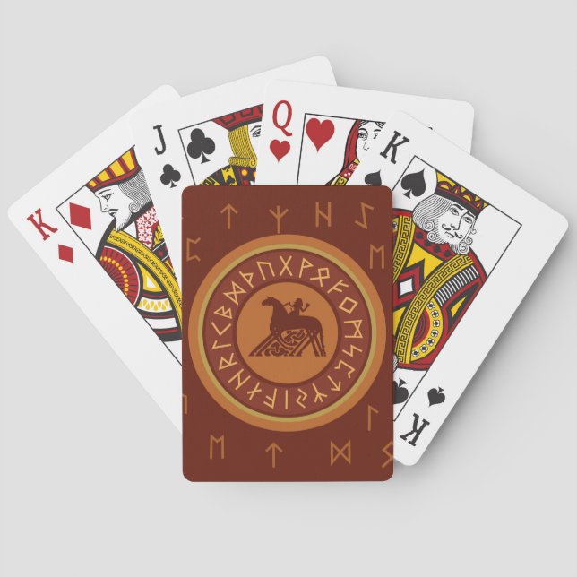 Cartes Viking Emblem et Runes Bicyclettes de jeu (dos)