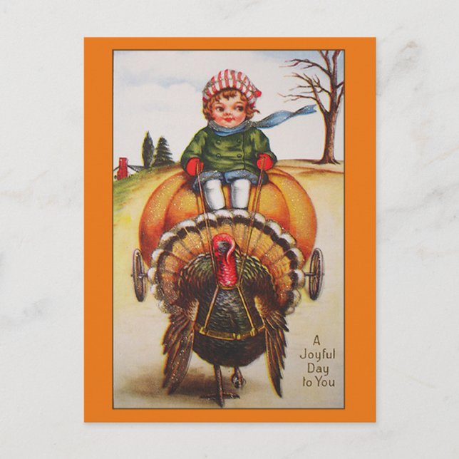 Cartes vintages de thanksgiving d'illustration de (Devant)