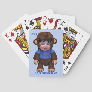 Cartes Visage de singe - Garçon (Cartes de Jeu Personnali