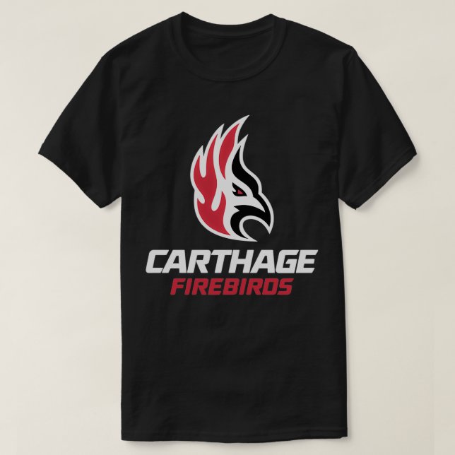 Carthage-Feuervögel Leichtathletikmannschaften T-Shirt (Design vorne)