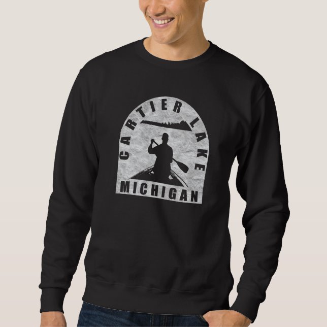 Cartier Lake Canoeing Michigan Sweatshirt (Vorderseite)