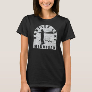 Cartier Lake Ice Fischen Michigan T-Shirt