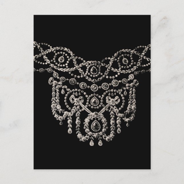 Cartierr Jewelry Necklace ~ Postcard / Einladung Postkarte (Vorderseite)