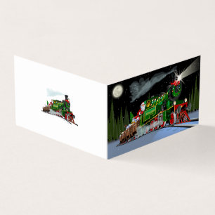 Cartographie train Noël Carte postale