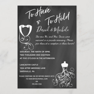 Carton après la réception de mariage Invitation