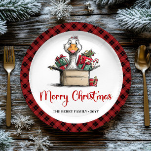 Carton Assiettes de fête humoristiques de Noël en forme d