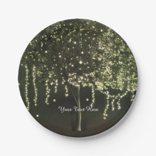 Carton Assiettes de mariage en arbre illuminé de mousse r