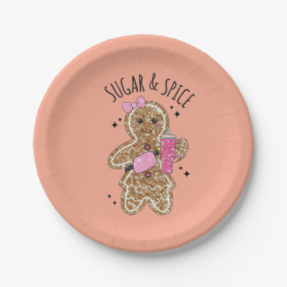 Carton Assiettes en pain d'épices mignonnes pour filles