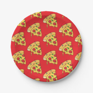 Carton Assiettes en Papier, Fromage de Pizza Rouge