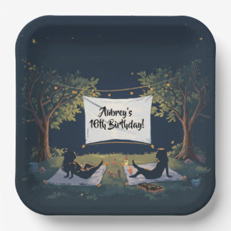 Carton Assiettes pour soirée cinéma en plein air