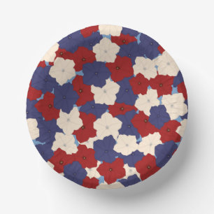 Carton bols en papier de pétunias patriotiques