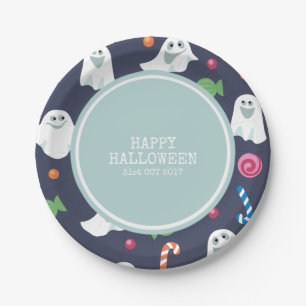 Carton Costume drôle d'Halloween Assiettes en Papier.