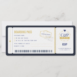 Carton de boarding pour invitation de mariage