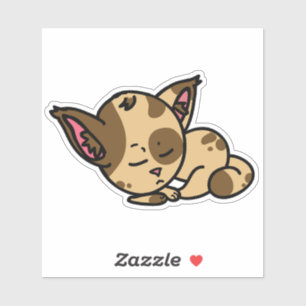 Carton de chat couché - Sticker pour animal de com