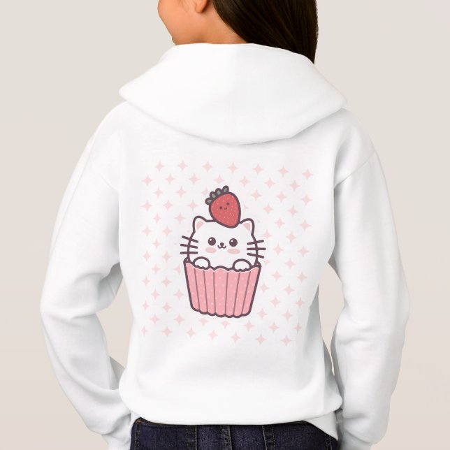 Carton de Cupcake aux fraises Cute Kawaii (Dos)