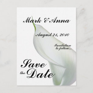 Carton de Faire-Part de Mariage avec Lys Calla
