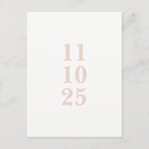 Carton de faire-part de mariage en typographie ros