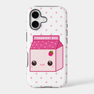 Carton de lait fraise kawaii