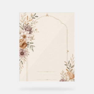 Carton de mariage d'art fin avec peinture romantiq