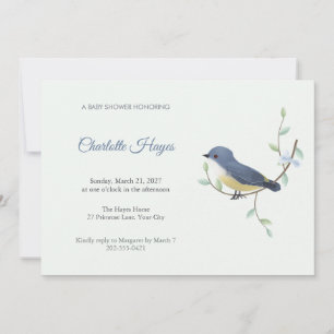 Carton de naissance oiseau Flowerpecker Invitation