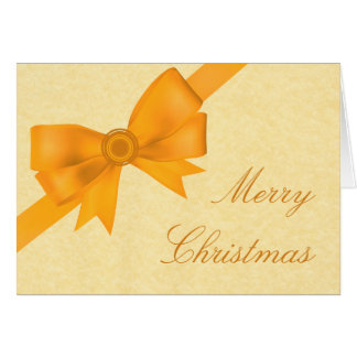 Carton de Noël Satin Ribbon & Bow, jaune