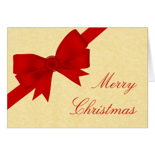 Carton de Noël Satin Ribbon & Bow, Rouge
