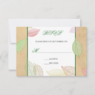 Carton de réponse - Feuilles d'automne translucide