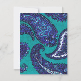Carton de réponse pour invitation de mariage bleu 