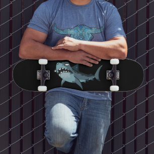 CARTON DE SKATEBOARD DE SHARK KILLER EN COLÈRE